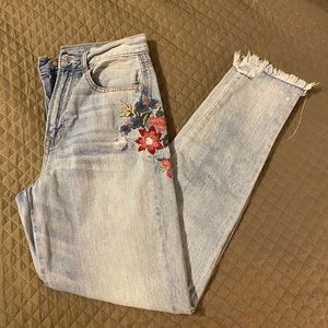 Floral embroidered AE jeans